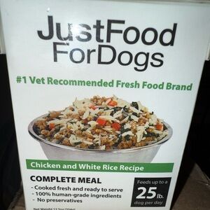 JustFood for Dogs Chicken and White Rice Recipe 4 Pack